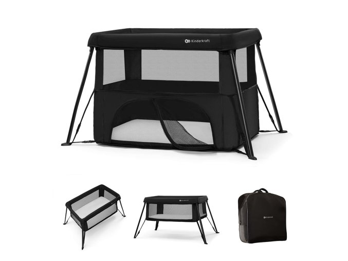 KINDERKRAFT Postieľka cestovná Cami (Varianta  Black)