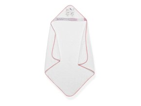 INTERBABY Osuška froté KAMARÁTI - BIELO/RUŽOVÁ