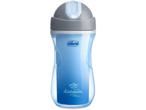 CHICCO Hrnček Sport termo so slamkou 266 ml (Varianta  modrý 14m+)