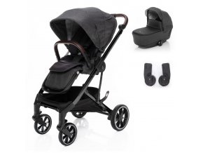 ZOPA Set kočík Quest+ korba+ adaptéry, Vulcan Black/Black
