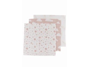 Meyco Plena-žínka Feathers-clouds-dots pink/white