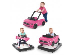 BRIGHT STARTS Chodítko 3v1 Ford Mustang Pink 6m+, do