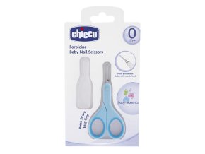 CHICCO Nožnice s guľatou špičkou (Varianta  modrá)