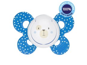 CHICCO Cumlík Physio Comfort silikónový 6-16m chlapec (Varianta  - macko 1 ks)