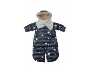 7AM Enfant Doudoune overal so šálom Print Black Stars