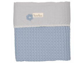 Koeka Deka Antwerp 75x100, waffle/flanel, soft blue/silver grey