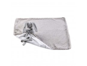 NATTOU Deka plyšová s maznáčikom Lapidou grey pineapple + white 50cm x