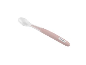BABYONO Lyžička silikónová s mäkkým koncom (Varianta  ružová 6m+)