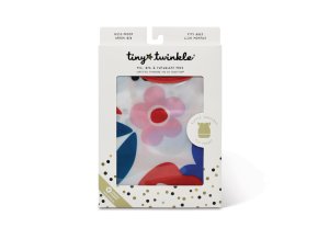 Tiny Twinkle Zásterka s podbradníkom a volánikmi, S - Modern Floral
