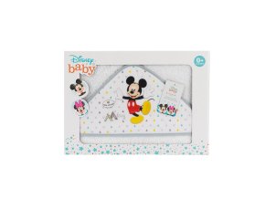 INTERBABY Osuška froté MICKEY - BIELO/SIVÁ