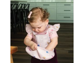 Tiny Twinkle Zásterka s podbradníkom a volánikmi, L - Unicorn Confetti