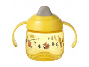 TOMMEE TIPPEE Superstar netečúci hrnček, 190ml 4m +, Žlutá