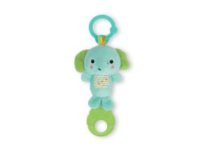 BRIGHT STARTS Hračka s melódiou na C krúžku Tug Tunes™ slon (Varianta  0m+)