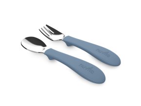 NUVITA Set lžička a vidlička, Powder Blue