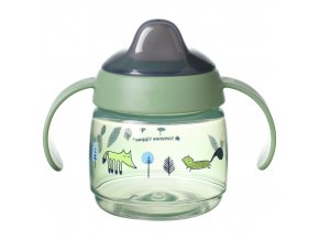 TOMMEE TIPPEE Superstar netečúci hrnček, 190ml 4m +, Zelená