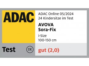 Autosedačka Avova Sora-Fix 2024 Koala Grey, 100-150 cm