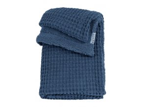 Meyco Deka do postýlky Waffle Teddy fleece  - Indigo