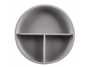 ZOPA Silikónový delený tanier s prísavkou, Dove Grey