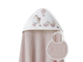 INTERBABY OSUŠKA froté ZVIERATKÁ + podbradník  - staroružová