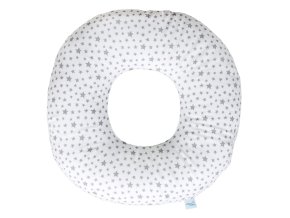 CEBA BABY Vankúš popôrodný Šedé hviezdičky na (Varianta  bielej)