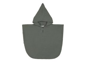 LÄSSIG BABIES LÄSSIG Muslin Poncho 2025 (Varianta petrol green)