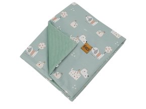 EKO Deka bavlnená s podšívkou VELVET Dogs Mint 100x (Varianta 80 cm)