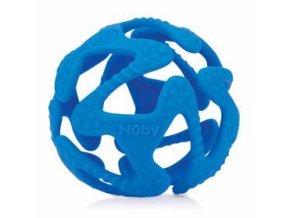 NUBY Hryzačka silikónová lopta tmavo modrá