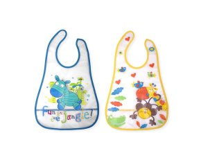 INTERBABY Podbradník umývateľný 2 ks VEĽKRO 42x44 cm - JUNGLE