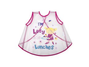 INTERBABY Podbradník BEZ RUKÁVOV 28x46 cm - ružový