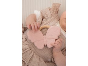 Label Label Hryzačka, silikón - Butterfly Pink