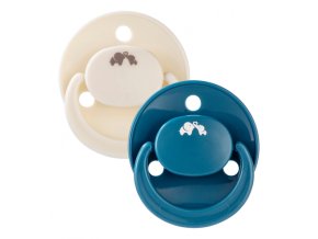 Cumlík silikónový symetrický Eco 2ks 6m+ Sand/Blue