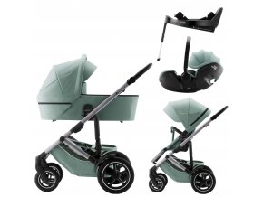 BRITAX Set Smile 5Z + carrycot + Baby-Safe PRO + Vario Base 5Z, Jade Green