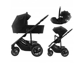 BRITAX Set kočárek Smile 5Z + hluboká korba + autosedačka Baby-Safe PRO, Space Black