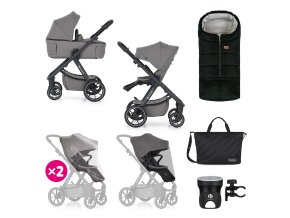 PETITE&MARS Kočík kombinovaný ICON 2v (Varianta 1 Dove Grey XXL RWS)