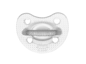 CHICCO Cumlík Physio Luxe celosilikónový 6-12m crystal 2 ks