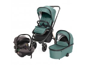 ZOPA Set kočík Move Cross 3 + hlboká korba Move XL 3 + autosedačka XM podľa vlastného výberu, Antique Green/Gold
