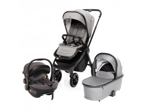 ZOPA Set kočík Move Cross 3 + hlboká korba Move XL 3 + autosedačka XM podľa vlastného výberu, Metal Grey