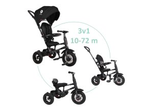 QPLAY Trojkolka Rito air gel (Rubber (Varianta ) Black, vek 10-72 mesiacov)