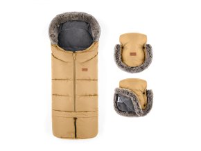 PETITE&MARS Set zimný fusak Arctic 4v1 + rukavice na kočík Furry