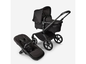Bugaboo Fox 5 bassinet seat stroller black moonlight chassis black moonlight fabrics black moonlight sun canopy x PV007361 01