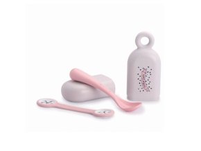 SUAVINEX SET na cesty HELLO FOX - RUŽOVÝ (Varianta hello-fox-ruzovy)