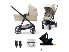 KINDERKRAFT Kočík kombinovaný 4v1 Newly Classic (Varianta  Beige + Mink PRO)