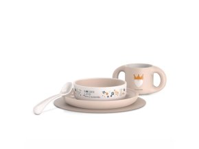 SUAVINEX Jedálenský set WONDERLAND +6 m - RUŽOVÝ