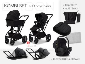 Moon PIÚ Kombi set Black chrome - ONYX BLACK