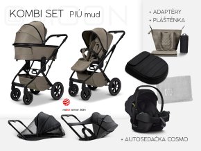 Moon PIÚ Kombi set Black matt - MUD