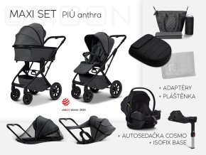 Moon PIÚ Maxi set Black matt - ANTRA