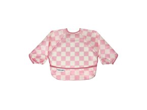 Tiny Twinkle Podbradník s dlhým rukávom, L - Pink Checkers