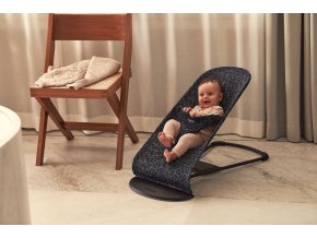 Lehátko Babybjorn Bouncer Bliss Anthracite/Leopard Mesh SOFT Collection