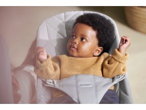 Babybjorn lehátko BLISS  Light Grey Woven Petal , sv.šedá konštrukcia