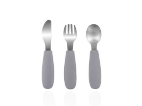 ZOPA Silikónový detský príbor, Dove Grey